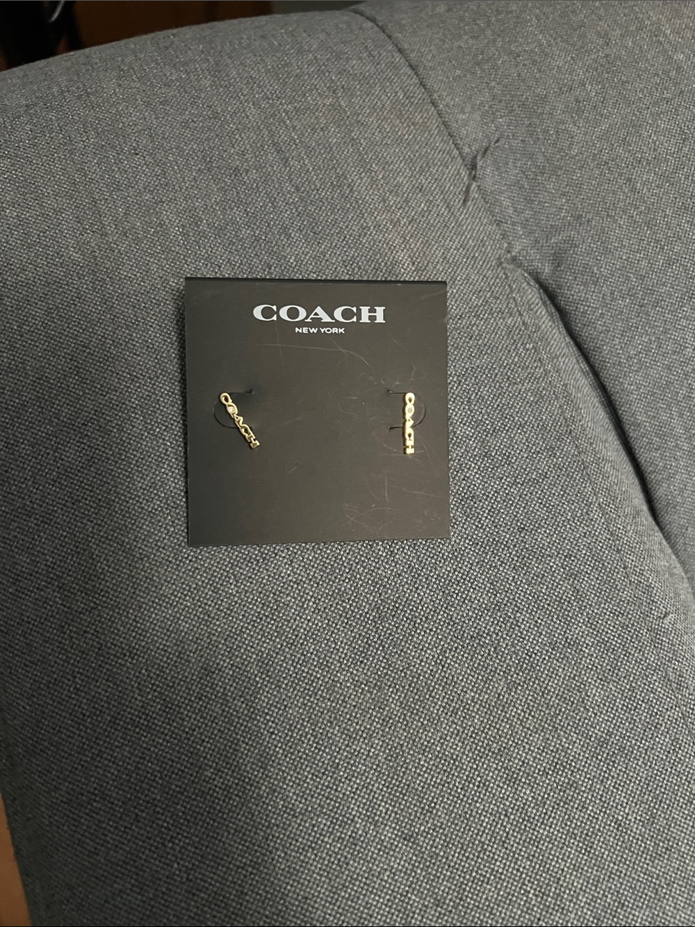 Coach NewYork stud earrings - Picture 2 of 3